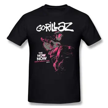 Винтажная футболка Gorilaz Tour The Now Хлопковая футболка большого размера с коротким рукавом Homme