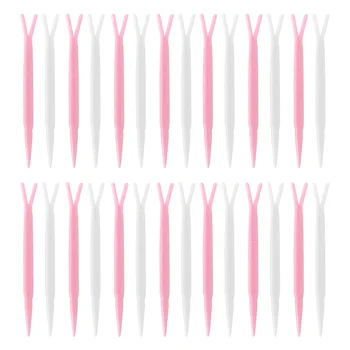 100шт вилки для наклеек для век Y-образные вилки Аксессуары для макияжа (случайный цвет)