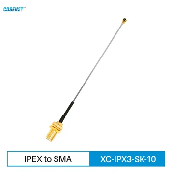 10ШТ Кабель-адаптер IPEX-SMA IPEX-3 поколения к SMA Кабель с наружной резьбой и внутренним отверстием 10/15 см CDSENT XC-IPX3-SK-10/15 RG0.8 Провод