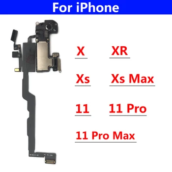 10шт Оригинальный датчик приближения света Flex для Iphone X XR XS 11 Pro Max Ушной динамик Наушник Гибкий кабель для наушников