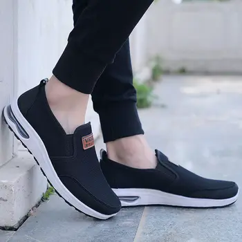 2022 Весенне-осенняя повседневная обувь для ходьбы с низким верхом, сетчатая дышащая обувь на воздушной подушке, мужская тканевая обувь Old Beijing