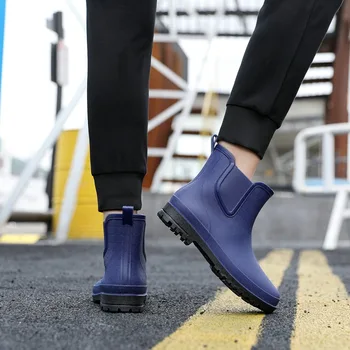 2023 Мужские походные непромокаемые ботинки для активного отдыха, пляжная нескользящая обувь, рабочая обувь для рыбалки, прочная водонепроницаемая Резиновая обувь