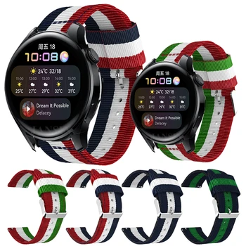 22 мм спортивный нейлоновый ремешок для часов Ремешки для Huawei Watch 3/watch3 pro GT2 46 мм браслеты ремень для Xiaomi Huami Amazfit GTR 2 GTR 47 мм