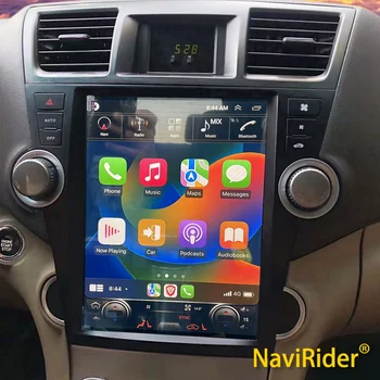 2Din Автомобильный Радиоэкран Автоматический Мультимедийный Видеоплеер Для Toyota Highlander 2007-2013 Android 12 Bluetoorh Carplay Стерео DSP GPS