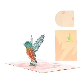 3D открытка на День рождения Бабочка Птица Открытка для детей Мальчик Девочка Детский душ Поздравительные открытки на День рождения Подарки ручной работы