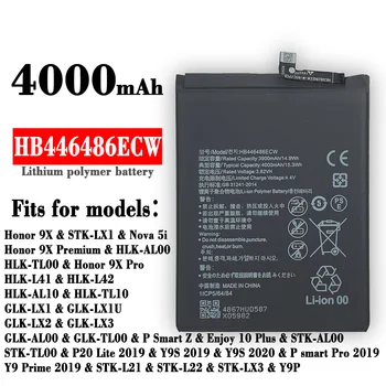 4000 мАч HB446486ECW Аккумулятор для телефона Huawei P20 Lite (2019) PSmart Z STK-LX1 ANE-AL00 TL00 ANE-LX1 LX 3LX2 Аккумулятор