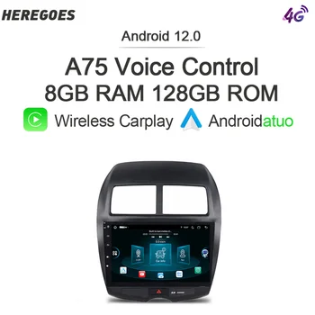 8G + 128 ГБ DSP Android 12 Автомобильное Радио Беспроводная Навигация Carplay GPS Стерео 4G LTE Wifi Bluetooth Для Mitsubishi ASX 1 2010-2016