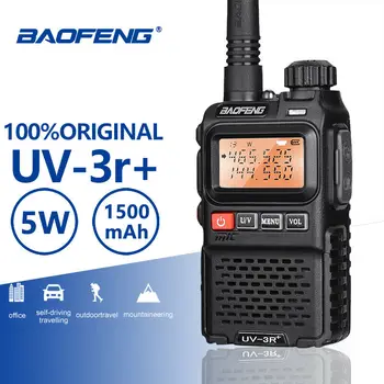 Baofeng UV-3R + Pro Двухдиапазонный УКВ/UHF UV-3R Плюс Мини-Портативная рация VOX Компактный FM-трансивер UV3R Плюс Портативное Двустороннее Радио