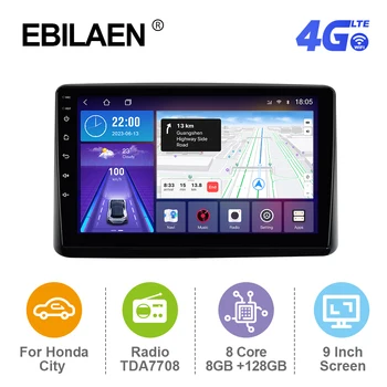 EBILAEN Android 12 Автомагнитола для Honda City 2020- Мультимедийный плеер GPS RDS Carplay Авторадио Зеркальная Ссылка 4G BT FM