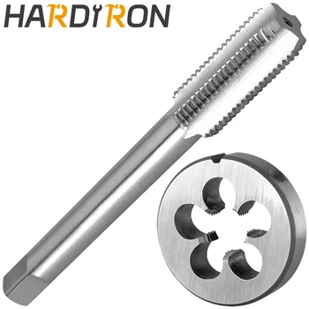 Hardiron 1/2-32 Набор метчиков и штампов для правой руки, метчики с резьбой HSS и круглые штампы