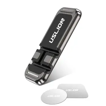 USLION Держатель для телефона Настенный GPS кронштейн в форме магнитной полосы Автомобильный держатель для мобильного телефона для iPhone Samsung Цинковый магнит