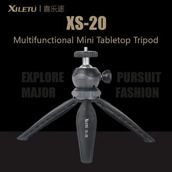 XILETU XS-20 Многофункциональный мини-настольный штатив для мобильного телефона и зеркальной камеры Со съемной шаровой головкой с двумя регулировками угла наклона Вес 141 г