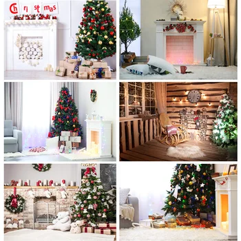 ZHISUXI Рождественский тематический фон для фотосъемки в помещении, Портретные фоны для камина, реквизит для фотостудии 21712 YXSD-01