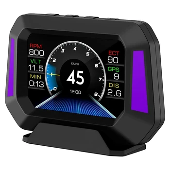 Автомобильный HUD-дисплей, цифровой датчик системы OBD GPS, градиентометр, инструмент автоматической диагностики скорости автомобиля, спидометр автомобиля