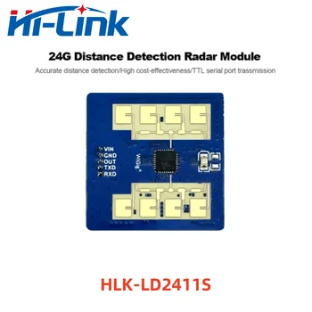 Бесплатная Доставка HLK-LD2411S FMCW 24G Модуль Точного Определения расстояния Радарного Датчика Умный Дом 1T1R Обнаруживает Движение Человеческого Тела