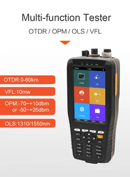 Бесплатная доставка Многофункциональный TM290 Smart Handy OTDR SM 1310/1550 нм 22/20 дБ 60 км + Визуальный Локатор неисправностей 10 МВт + Оптический Измеритель мощности