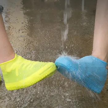 Ботинки Водонепроницаемый чехол для обуви Силиконовый материал Протекторы для обуви унисекс Непромокаемые ботинки для дождливых дней в помещении и на улице Многоразового использования