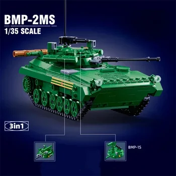 Военная Война BMP-2 Пехотный Боевой Штурмовой бронетранспортер Боевой Танк Армейское Оружие Строительные Блоки Модельные Наборы Детские Игрушки Подарки