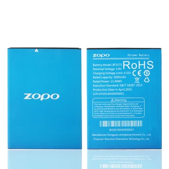 Высококачественная оригинальная резервная батарея Zopo Speed 7 Plus BT557S емкостью 3000 мАч для мобильного телефона Zopo Speed 7 Plus