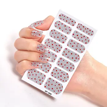 Градиентные цветные полуотвержденные гелевые наклейки для ногтей 14 полосок французского геля для дизайна ногтей, полностью обертывающие ногти, блестящие наклейки для дизайна ногтей