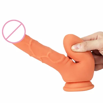 Двусторонний силиконовый фаллоимитатор, реалистичный мягкий двойной пенис, лесбийская секс-игрушка для двоих, женский мастурбатор, игрушка на присоске для члена, взрослый 18