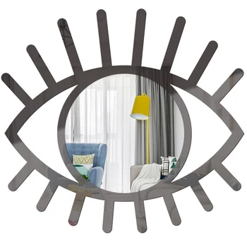 Декоративное зеркало в форме 3d глаза, Самоклеящаяся акриловая наклейка на стену с зеркалом для дома, украшения гостиной, Аксессуары для декора стен