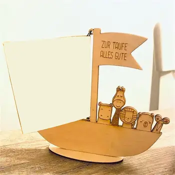 Деревянный держатель для денег, зажим в форме лодки на память для подарка на годовщину Дня благодарения
