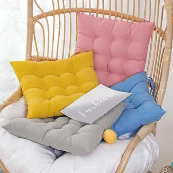 дизайн ремня для подушки сиденья 40x40 см, коврик для стула из хлопка с высокой эластичностью, удобная подушка для сиденья скамейки для автомобиля, офиса, дома