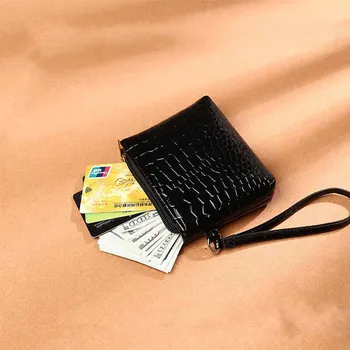 Женская сумка для монет из искусственной кожи с рисунком крокодиловой кожи, кошелек для денег, кошельки для валюты, сумки, удостоверение личности, держатель кредитной карты, ключ, сумка для хранения наушников
