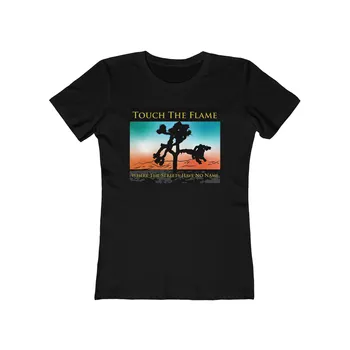 Женская футболка премиум-класса Touch The Flame, Джошуа Три, 80-е, где улицы не имеют названий