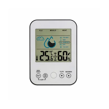 ЖК-цифровой термометр-гигрометр, датчик температуры в помещении, Монитор здорового ухода, Измеритель влажности, Белый