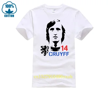 забавная мужская футболка Hendrik Johannes Cruyff Holland Nederland Ajax The Godfather Футболка из 100% хлопка