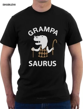 Забавный дедушка Тираннозавр, подарок дедушке, футболка на День отца, хлопковая футболка с коротким рукавом