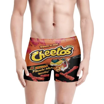 Забавный роман Cheeto Snack с 3D принтом, бесшовное мягкое мужское нижнее белье, мужские боксеры, дышащие Удобные трусы-2