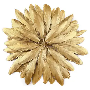 Золотое перо натуральное перо 100 шт Мягкий материал для изготовления ловца снов из золотого пера, идеально подходящий для Рождества, Пасхи, свадьбы
