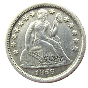 Копировальные монеты с серебряным покрытием Liberty Seated Dime 1856 P/S