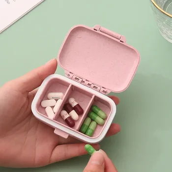Коробка для таблеток Мини-футляр для таблеток 2/3 Сетки, Органайзер для таблеток, чехол-дозатор, Дорожный держатель для таблеток, Контейнер, Коробка для хранения лекарств, Коробка для хранения лекарств