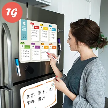 Магнитная наклейка на холодильник, доска объявлений, Еженедельный график, Магнитная мягкая доска формата А3, доска для письма, расписание холодильника