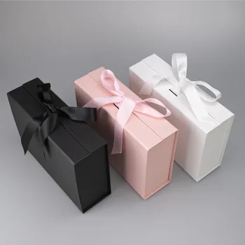 магнитная подарочная коробка 2шт для подарков, Большие подарочные коробки черного цвета с крышкой для подарков, Бумажные коробки для свадебных подарков, Подарочная коробка на день рождения оптом