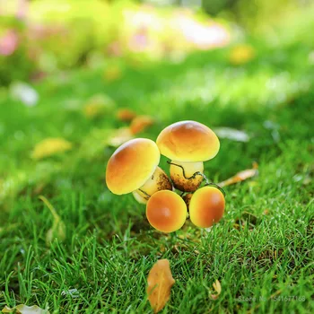 Маленькое украшение для сада с грибами, материал для защиты окружающей среды, маленький гриб, мультфильм