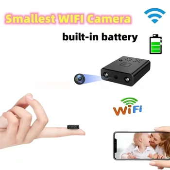 Мини-камера 1080P HD WIFI, Встроенная батарея, камера ночного видения, камера для тела, Камера для IP-камеры дистанционного мониторинга