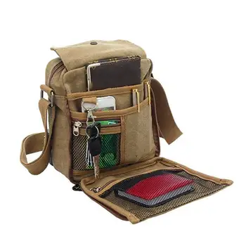 Мини-практичные мужские сумки через плечо в стиле ретро, прочная нейлоновая мужская сумка через плечо, повседневные сумки для путешествий на короткие расстояния на открытом воздухе