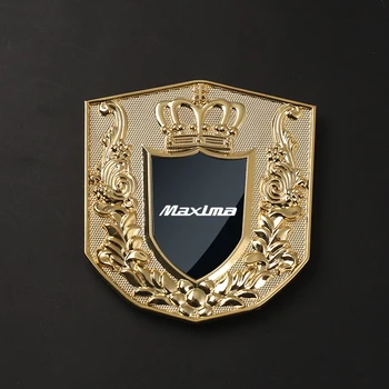 Наклейки на переднюю решетку автомобиля в форме короны, металлические наклейки на переднюю решетку автомобиля для NISSAN Maxima с Логотипом Автомобильные Аксессуары