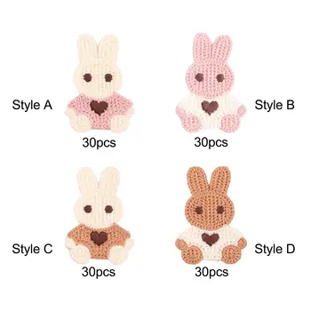 Нашивки с маленьким кроликом, тканевые наклейки, значки, отличительные знаки, пришивные аппликации для свитеров, курток, рубашек, поделок, обуви