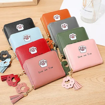 Новейший Креативный Корейский Женский кошелек На молнии, кошелек с карманом для карт, простая и универсальная Женская сумка