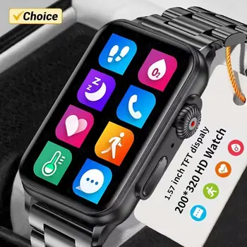 Новые умные часы для мужчин и женщин с 1,57-дюймовым экраном высокой четкости, мониторинг состояния здоровья, фитнес-трекер, Голосовой ассистент, вызов по Bluetooth, Спортивные смарт-часы