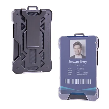 Новый мини-RFID-кошелек, автоматический всплывающий футляр для банковских карт, ультратонкий минималистичный держатель для карт, алюминиевый футляр для удостоверения личности, держатель для кредитных карт