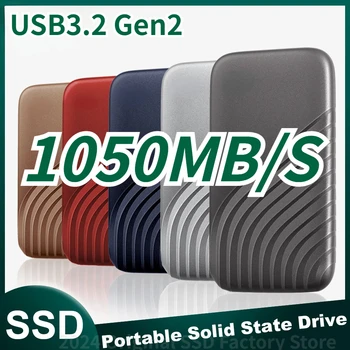 Оригинальный 100% Высокоскоростной Внешний Жесткий диск 1 ТБ Портативный SSD USB3.2 2 ТБ Накопитель для мобильного Жесткого диска SSD Для Портативных ПК Mac PS5