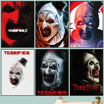 Плакат Movie T-Terrifiers 2, сделай САМ, Винтажный Постер фильма, Настенная Художественная Роспись, Учебные Наклейки, Маленькая Настенная Роспись Szie