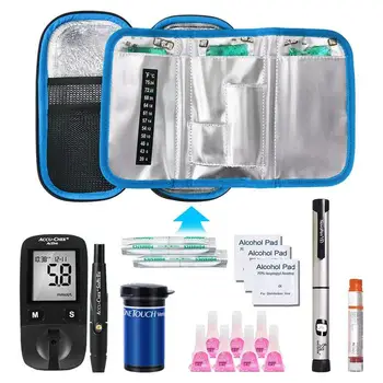 Портативная сумка-холодильник для инсулина, диабетический дорожный футляр, пакет для льда из алюминиевой фольги, изолированный диабетический дорожный футляр для инсулина, диабетические принадлежности